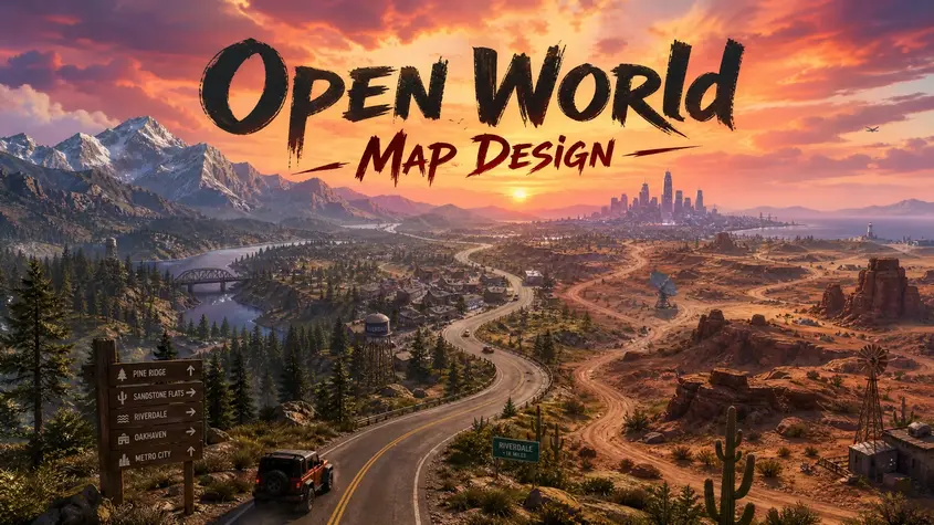 Open World Map Design for truck and bus simulator games