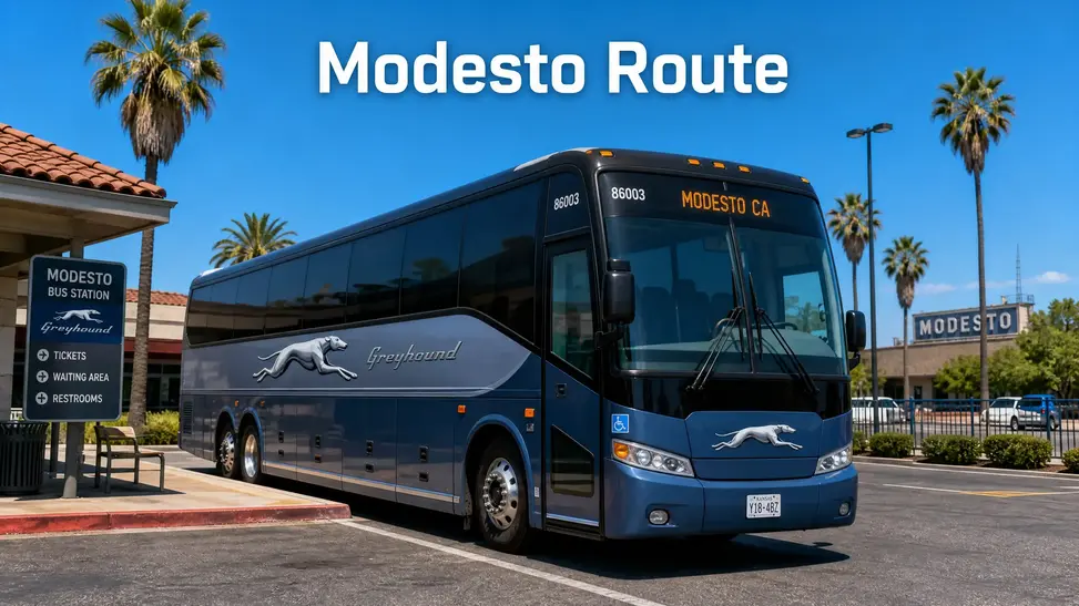 Sunny Modesto terminal par khadi bus ki yeh image game ke sabse popular hidden route ko highlight karti hai.